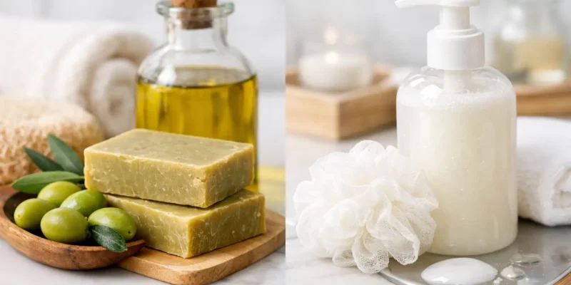 Olive Oil Soap vs Body Wash for Your Skin